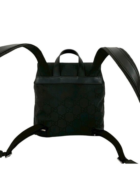 Gucci GG Logo All Over Pattern Nylon Leather Drawstring Mini Backpack main image 5